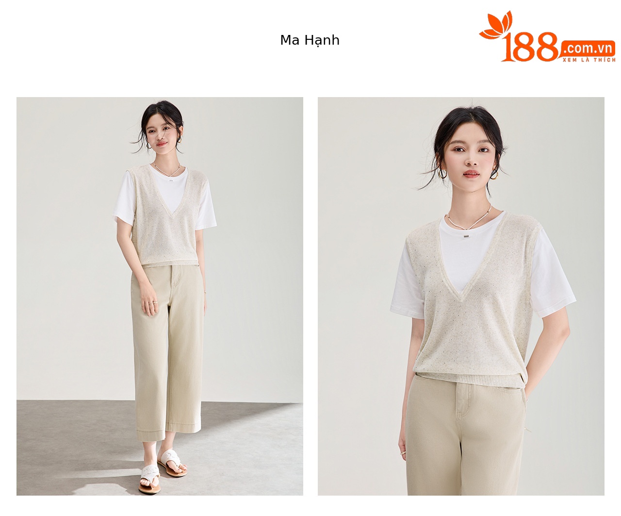 Áo thun tay ngắn phối hai lớp họa tiết dệt kim sợi lanh mùa hè — xám đậm chi tiết 17