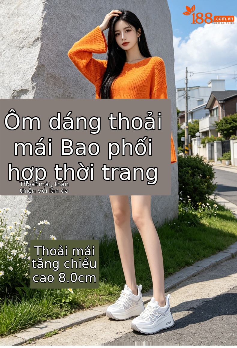 Giày sneaker nữ đế dày lưới thoáng khí phong cách retro — Trắng 5086, Champagne 5086, Tím 5086 chi tiết 1