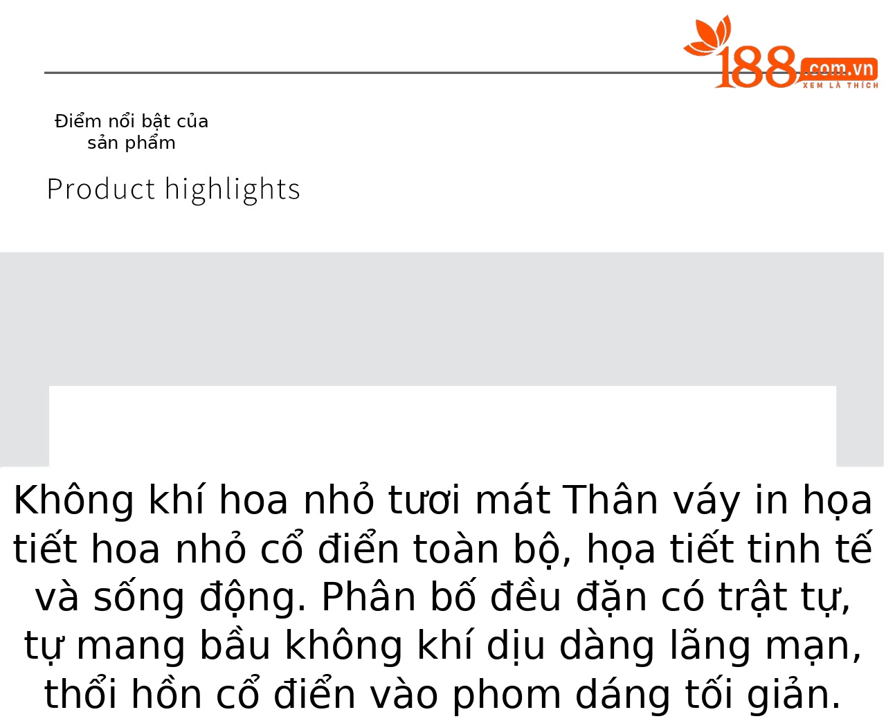 Đầm maxi nữ thắt eo cổ tròn tay bồng họa tiết hoa nhí — màu sắc chi tiết 7