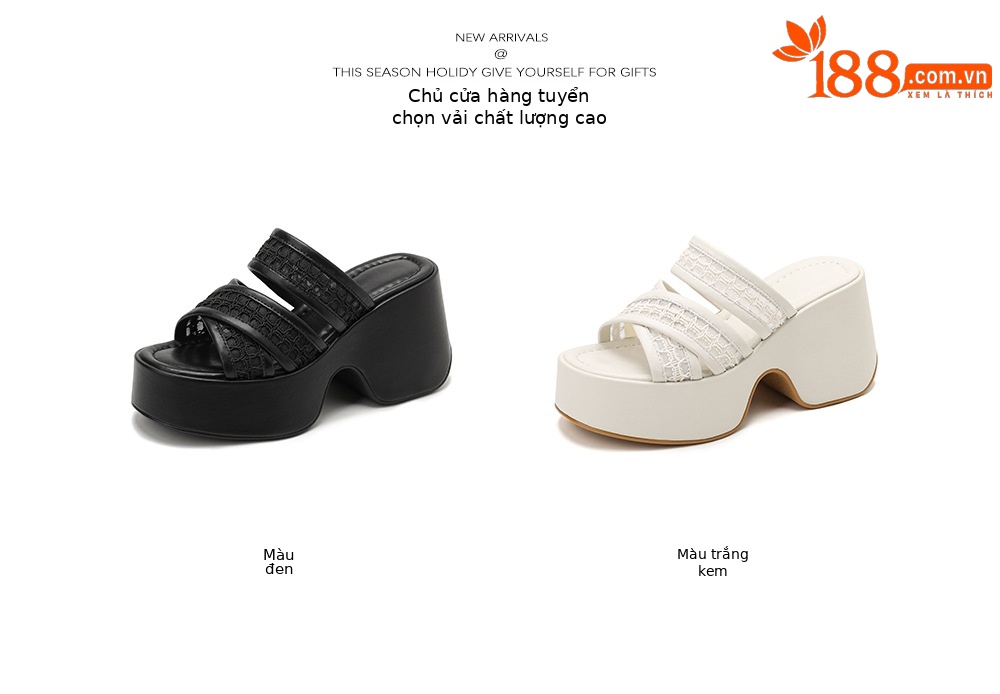 Sandal cao gót nữ quai chéo đế xuồng hở mũi gót 9 cm — màu đen, màu trắng ngà chi tiết 4