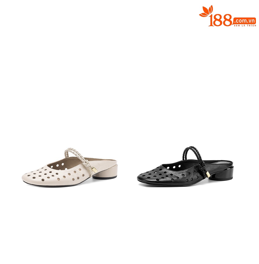 Sandal cao gót nữ quai ngang hở mũi, gót 3 cm, kiểu dáng thanh lịch — đen chi tiết 4