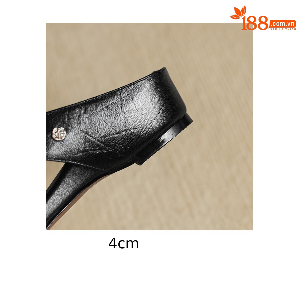 Dép sandal nữ quai chữ V phong cách vintage, mũi kín, đế xuồng thoải mái — đen chi tiết 22