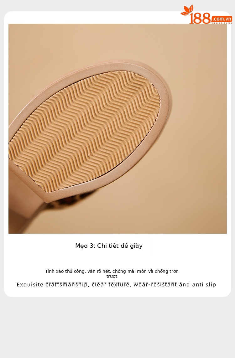 Sandal cao gót nữ hở mũi họa tiết da báo, gót 9 cm — Trang chủ chi tiết 11