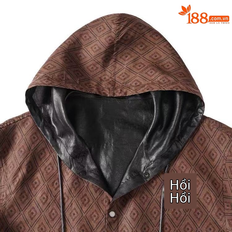 Áo sơ mi nam ngắn tay lụa tơ tằm cao cấp — Màu cà phê 8945 chi tiết 11