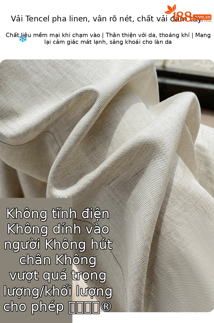 Quần culottes nữ ống rộng vải lanh cạp cao thắt lưng bản to — Màu đen thông thường chi tiết 23
