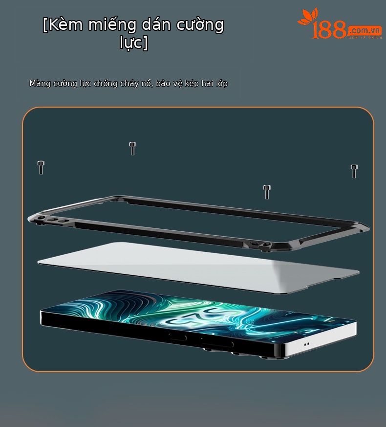 Ốp lưng Samsung S26 Ultra kim loại chống sốc, khung viền dày bảo vệ toàn diện, có giá đỡ ống kính và nam châm MagSafe — Đen, Đỏ, Xanh dương chi tiết 12