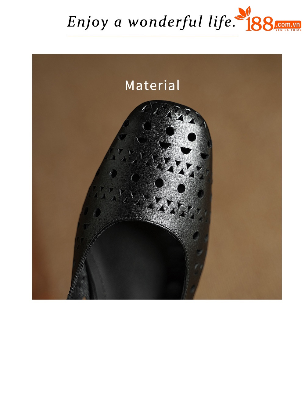 Sandal nữ hở mũi gót thấp quai ngang đế bệt — đen chi tiết 5