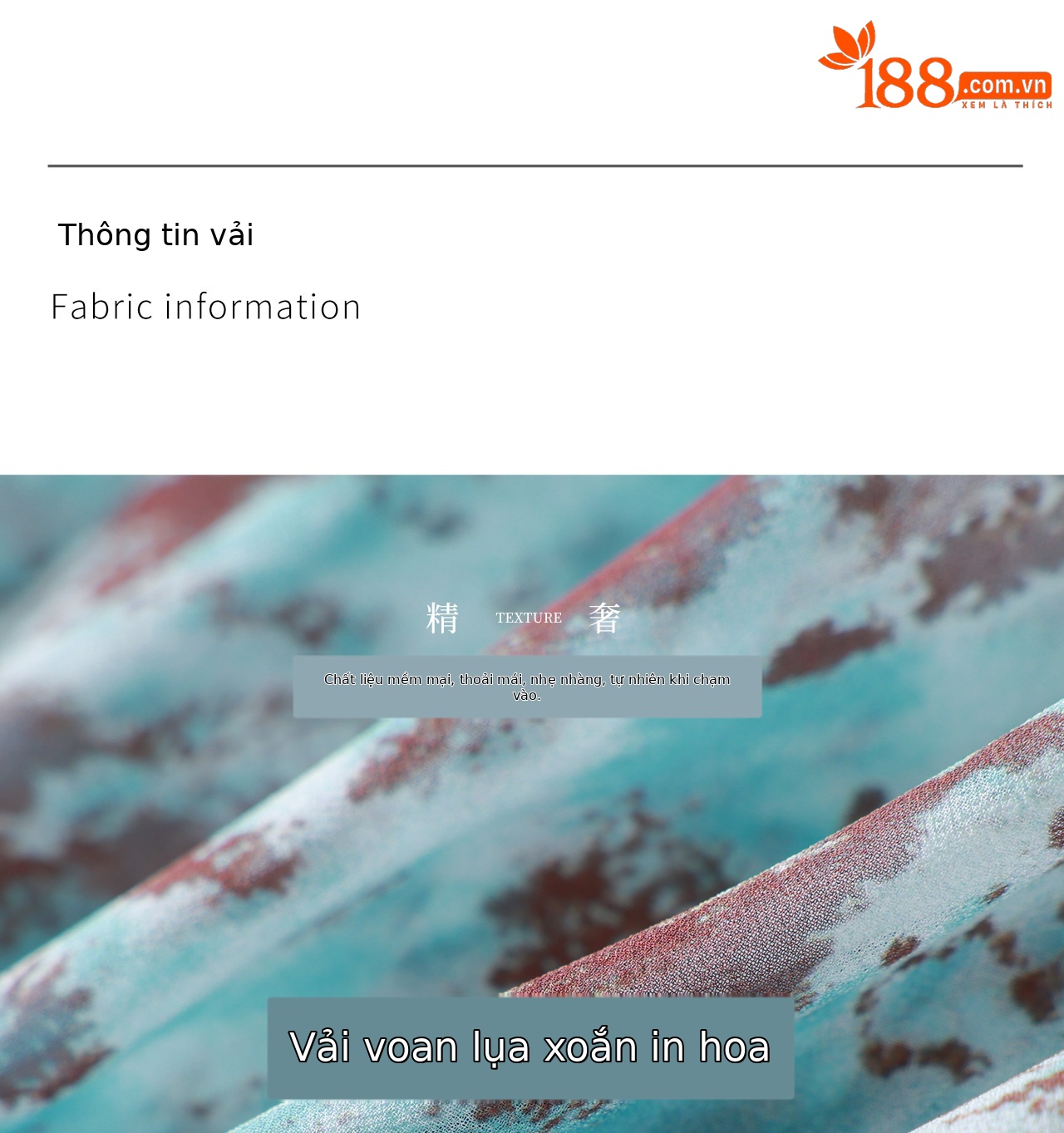 Đầm maxi nữ cổ V tay lá sen chất liệu chiffon in hoa nhí — xanh lam chi tiết 5