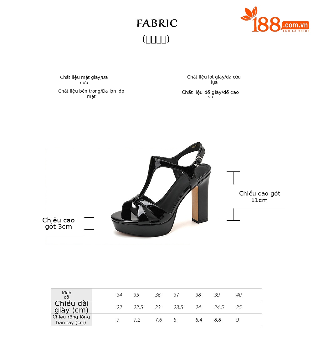 Sandal cao gót nữ quai chéo hở mũi phong cách Pháp, gót vuông 9 cm, đế dày platform — màu đen, màu vàng, bạc chi tiết 2