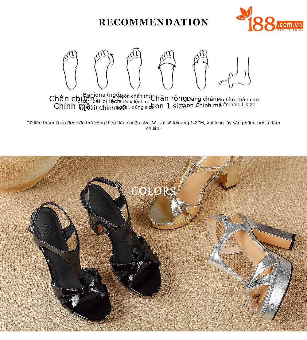 Sandal cao gót nữ quai chéo hở mũi phong cách Pháp, gót vuông 9 cm, đế dày platform — màu đen, màu vàng, bạc chi tiết 3