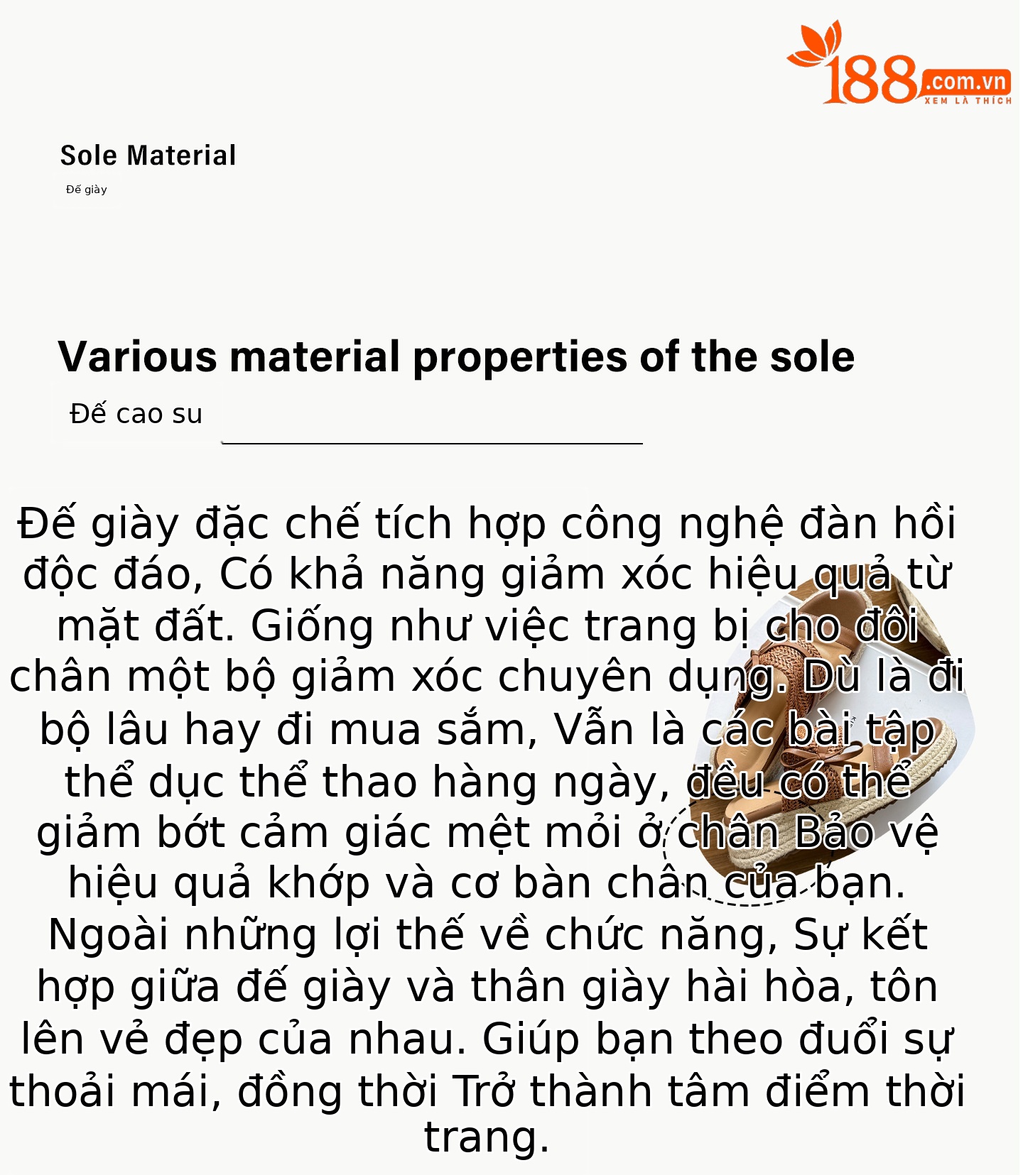 Dép sandal xỏ ngón nữ đế đan rơm cao gót nơ bướm — màu nâu, màu trắng ngà chi tiết 3