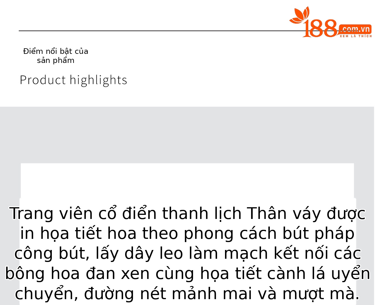 Đầm in họa tiết tay ngắn thiết kế thắt lưng eo — màu đen chi tiết 7