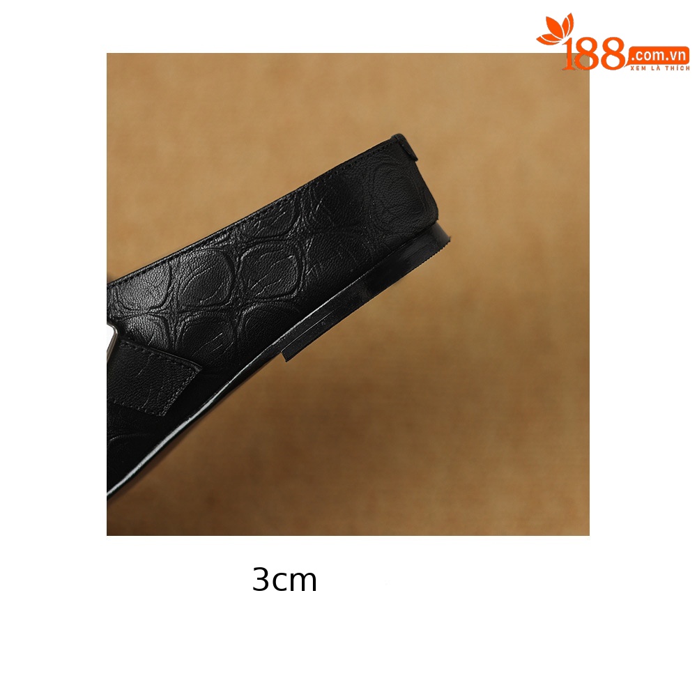 Dép nữ quai chữ T mũi nhọn kiểu vintage, đế bệt, size 34–41 — đen chi tiết 10