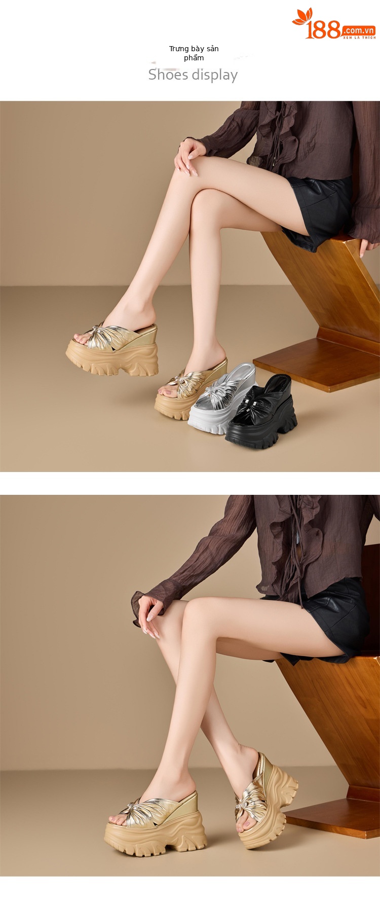 Sandal cao gót nữ hở mũi đế xuồng gót 12cm/14cm quai ngang — Bạc 12cm, Bạc 14cm, Đen 12cm, Đen 14cm chi tiết 6