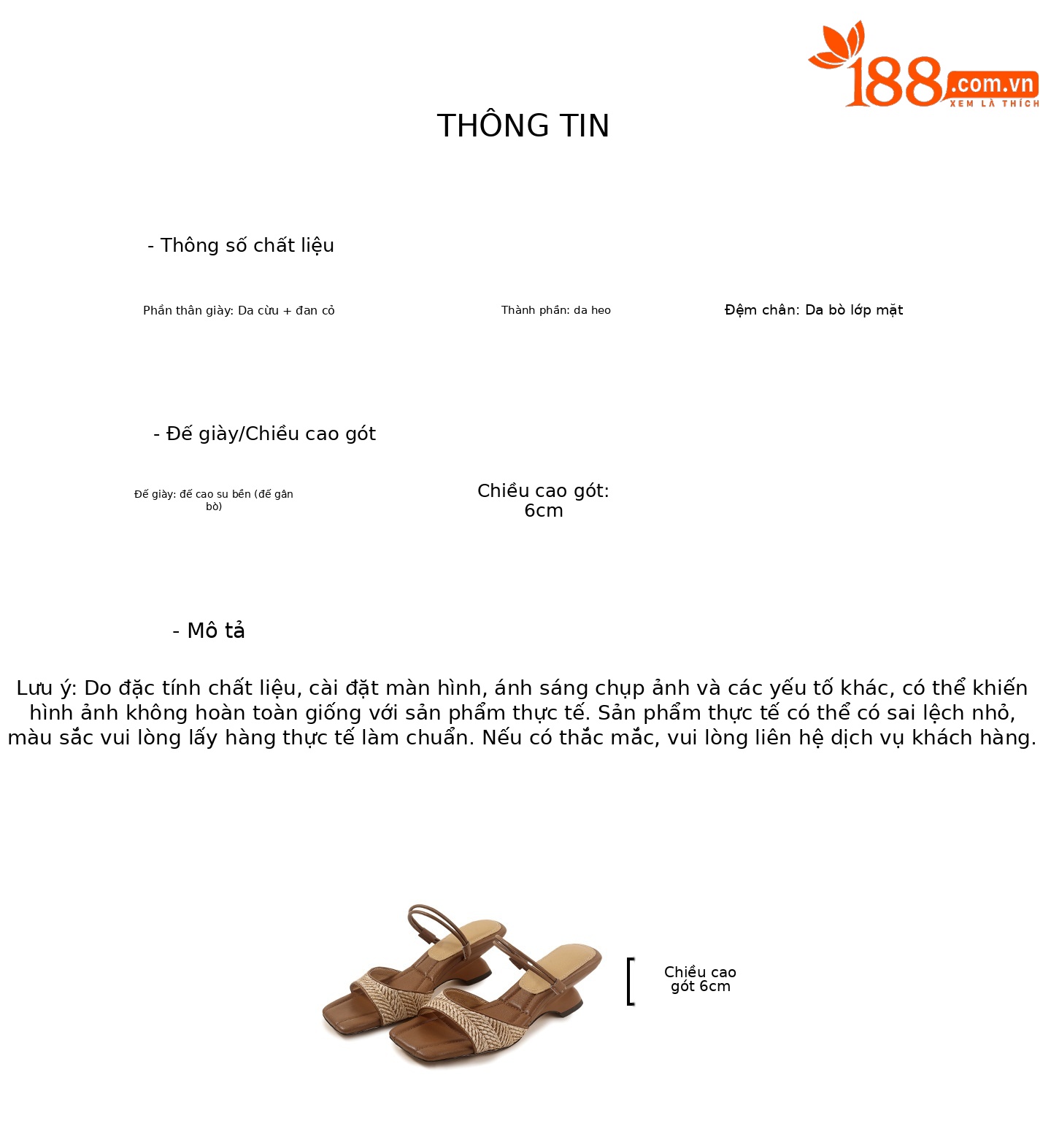 Sandal nữ quai đan mũi hở gót vuông dị hình phong cách nghỉ dưỡng — màu trắng ngà, màu mơ chi tiết 2