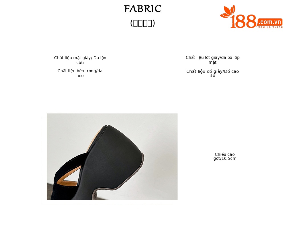 Sandal cao gót nữ quai ngang đế xuồng platform gót siêu cao 12 cm — màu đen, màu mơ chi tiết 2