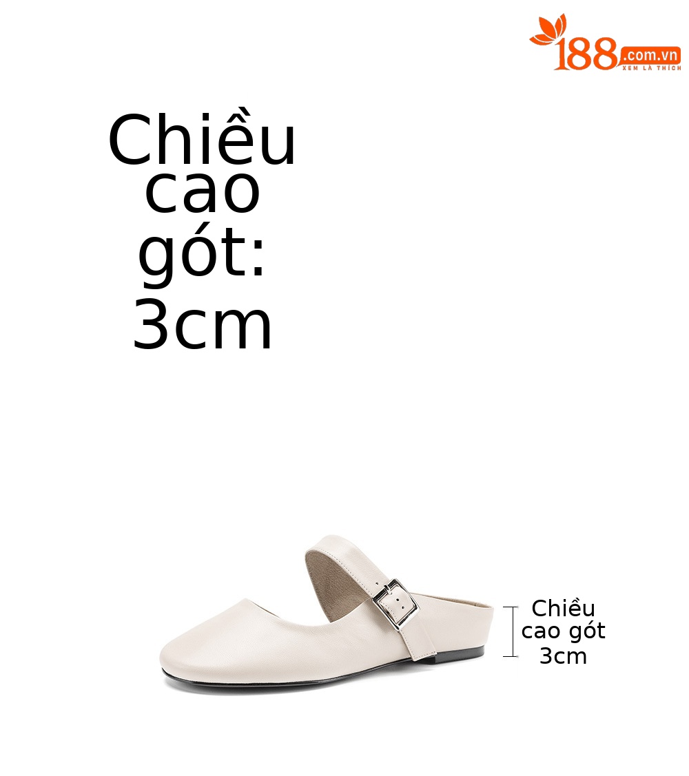 Sandal nữ quai chữ V đế bệt mũi tròn hở gót — đen chi tiết 4