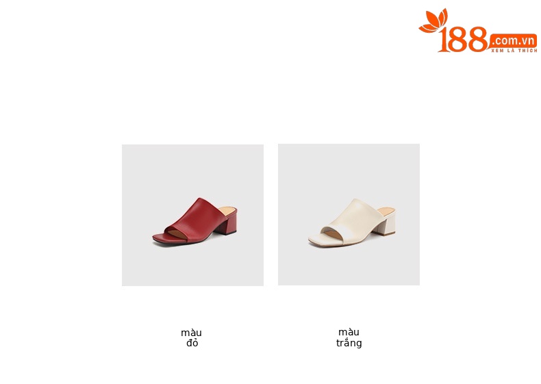 Sandal hở mũi nữ gót thấp quai ngang đế bằng 2,5 cm — Hạnh sắc (cao 2,5 cm) chi tiết 5