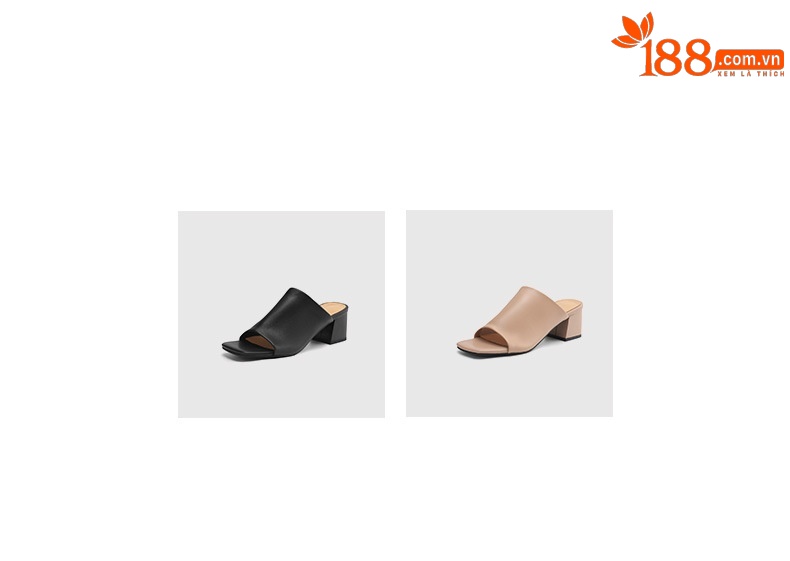Sandal hở mũi nữ gót thấp quai ngang đế bằng 2,5 cm — Hạnh sắc (cao 2,5 cm) chi tiết 6
