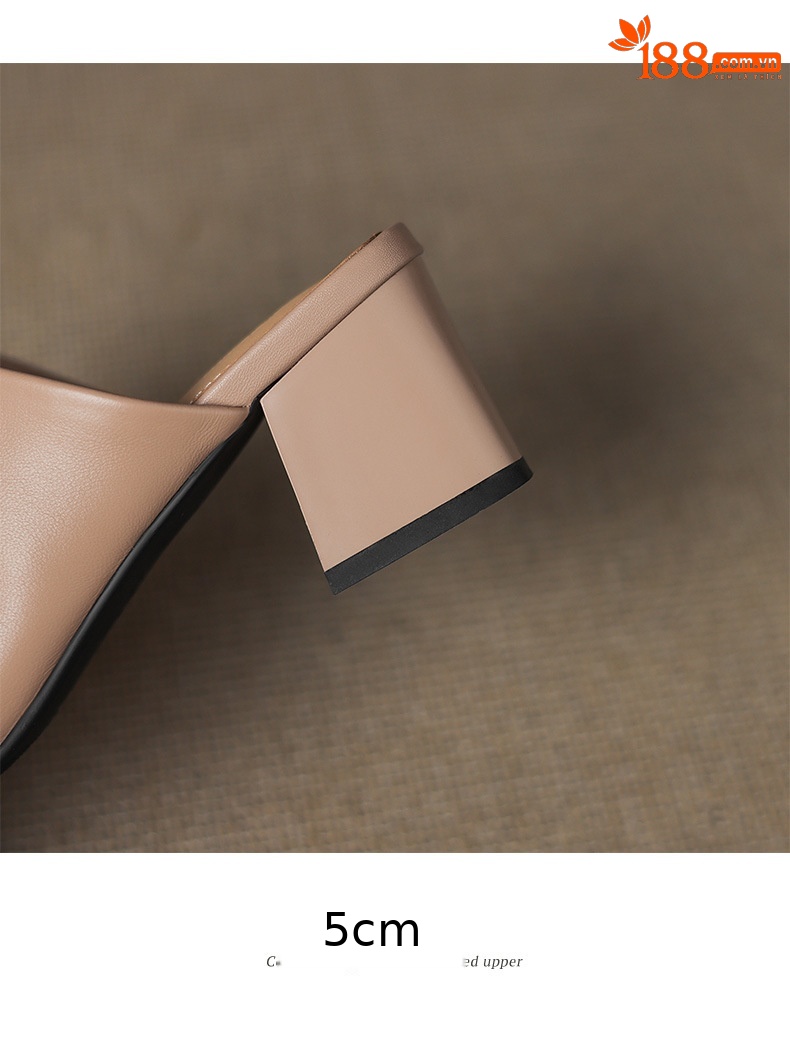 Sandal hở mũi nữ gót thấp quai ngang đế bằng 2,5 cm — Hạnh sắc (cao 2,5 cm) chi tiết 23