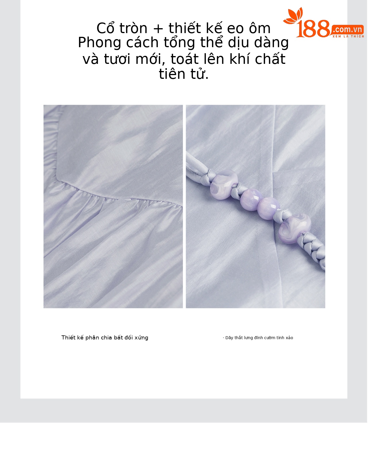 Đầm maxi nữ tay bồng thắt eo phong cách lãng mạn — màu hồng chi tiết 9