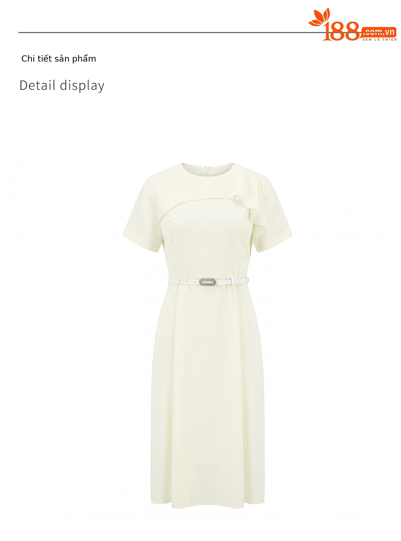 Đầm maxi nữ thắt eo chất liệu chiffon, cổ phiêu bèo nhún, tay ngắn — màu đen chi tiết 21