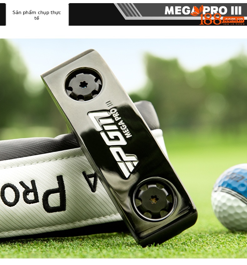 Gậy golf putter PGM thế hệ mới, trọng tâm thấp, dung sai cao, dành cho tập luyện — Gậy putter đen 【kèm bao đầu gậy】 TUG087 chi tiết 3