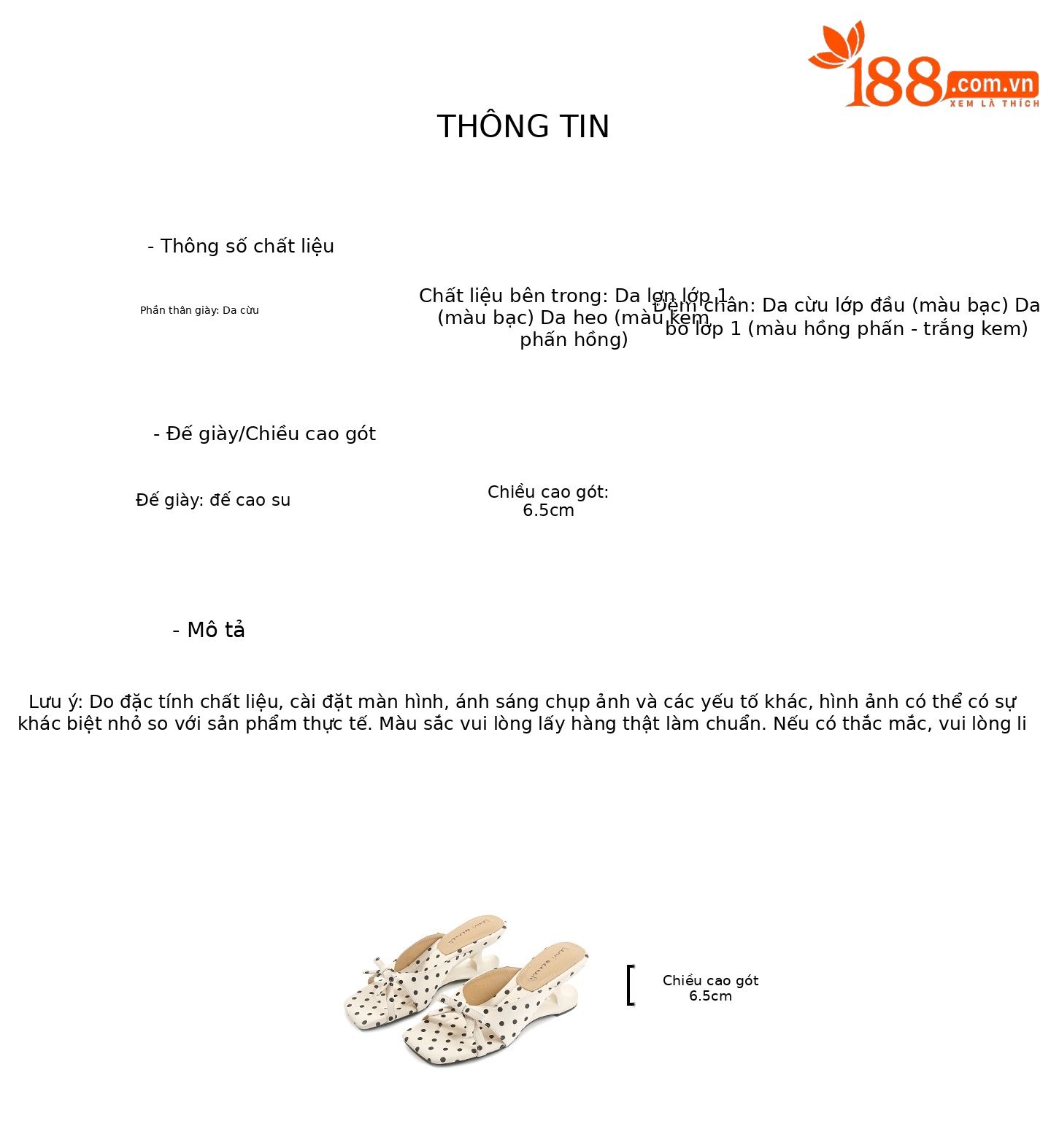 Sandal cao gót nữ mũi vuông da cừu nơ bướm đế mềm — Trần truồng hồng, Trắng chấm bi, bạc chi tiết 2
