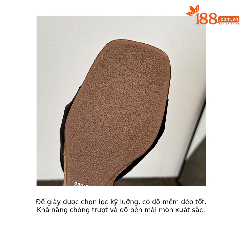 Sandal cao gót nữ hở mũi mũi vuông quai ngang nơ bướm — màu đen, màu mơ chi tiết 21