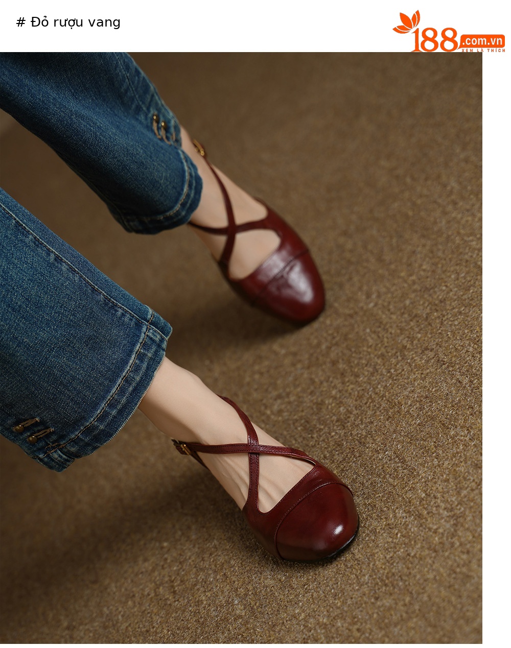 Giày sandal cao gót nữ quai ngang mũi nhọn da dê, gót vuông ổn định — đen chi tiết 11