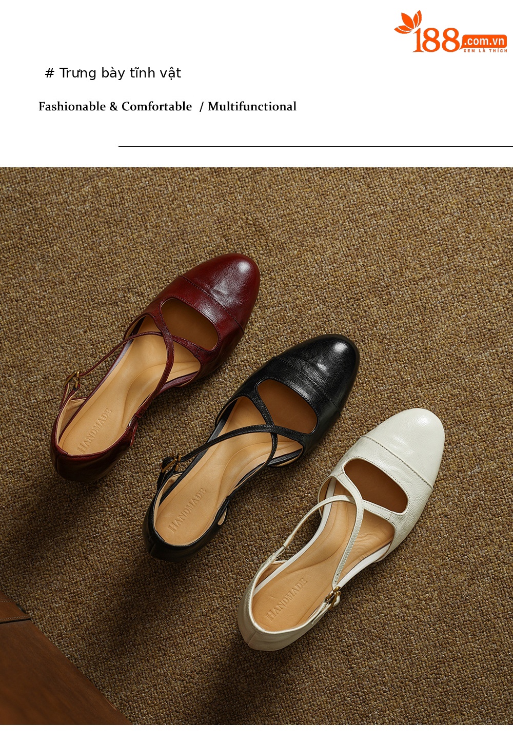 Giày sandal cao gót nữ quai ngang mũi nhọn da dê, gót vuông ổn định — đen chi tiết 15