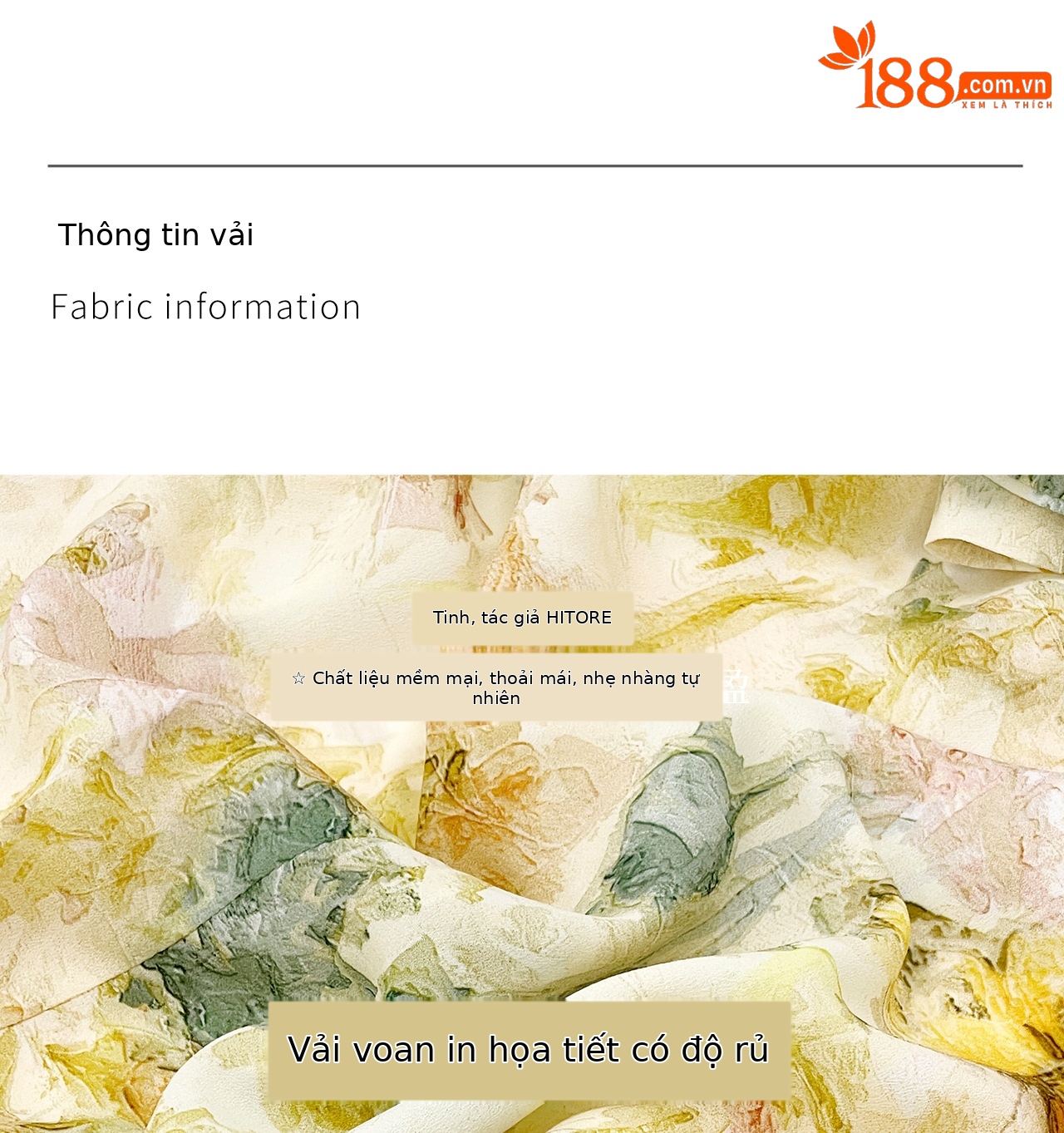 Đầm maxi nữ tay phồng hoa nhí chất liệu voan chiffon — xanh lá cây chi tiết 5