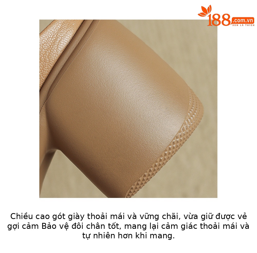 Sandal cao gót nữ da cừu siêu mềm, gót vuông, mũi hở, đế dày, quai ngang đan lưới — màu trắng ngà, màu mơ chi tiết 6