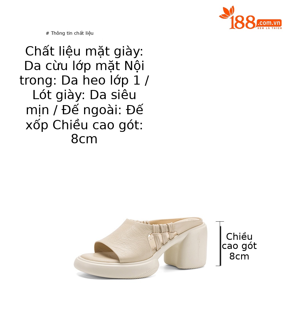 Sandal cao gót nữ da cừu siêu mềm, gót vuông, mũi hở, đế dày, quai ngang đan lưới — màu trắng ngà, màu mơ chi tiết 3