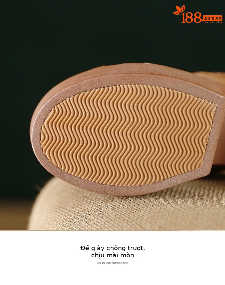 Sandal cao gót nữ đế platform đan chéo da thật gót 9 cm hở mũi — màu nâu, màu đen chi tiết 18