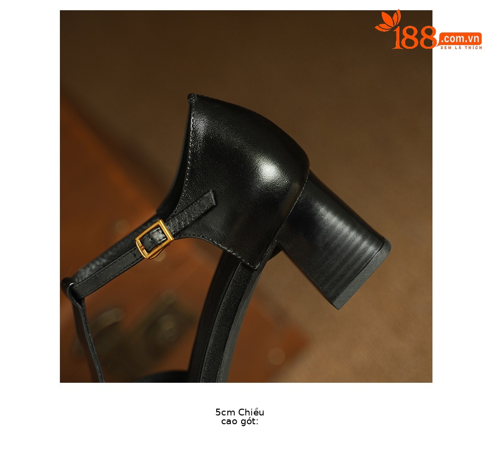 Sandal cao gót nữ mũi nhọn quai chữ T dệt hở gót, gót 5 cm — đen chi tiết 26