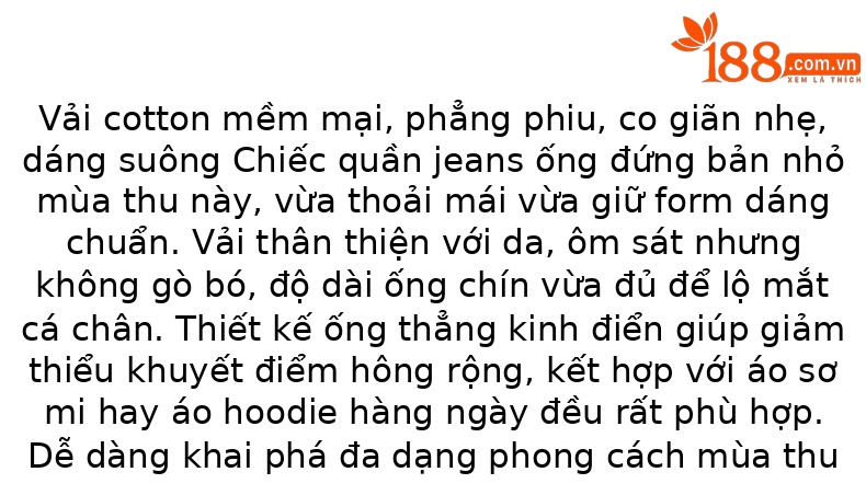 Quần jean nữ ống rộng cạp cao phong cách phục cổ — xanh lam chi tiết 2