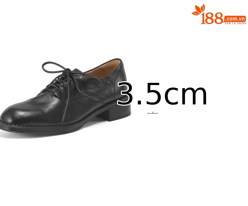 Giày lười nữ mũi vuông kiểu Anh dây buộc miệng sâu cổ điển — màu nâu chi tiết 5