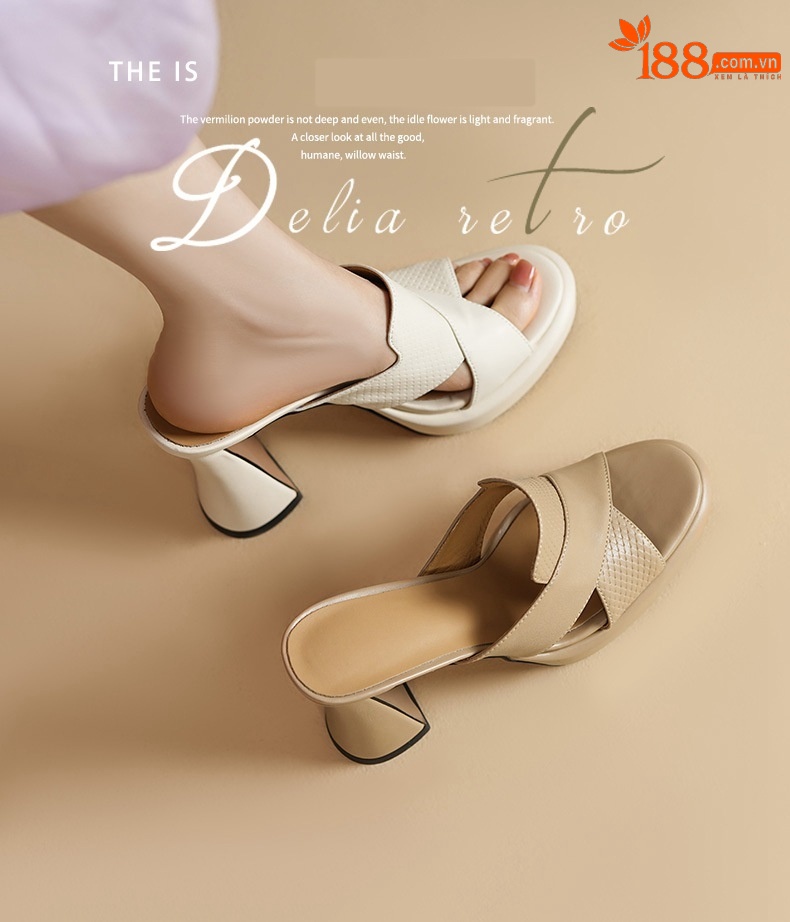 Sandal cao gót nữ hở mũi gót thô 11 cm kiểu mới mùa hè — trắng chi tiết 1
