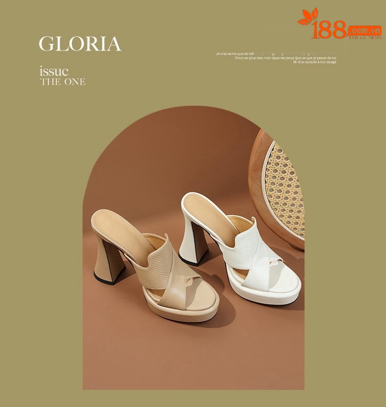 Sandal cao gót nữ hở mũi gót thô 11 cm kiểu mới mùa hè — trắng chi tiết 2