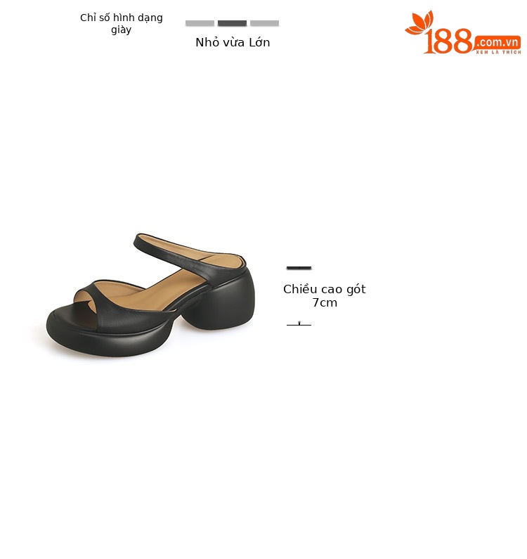 Sandal cao gót hở mũi nữ phong cách Pháp đế dày chống trượt — màu đen, màu trắng ngà, màu vàng chi tiết 3