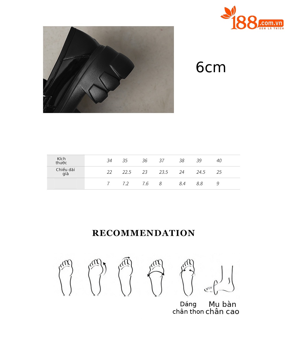 Giày loafer nữ đế xuồng cao gót phong cách Anh quốc cổ điển — đen chi tiết 4
