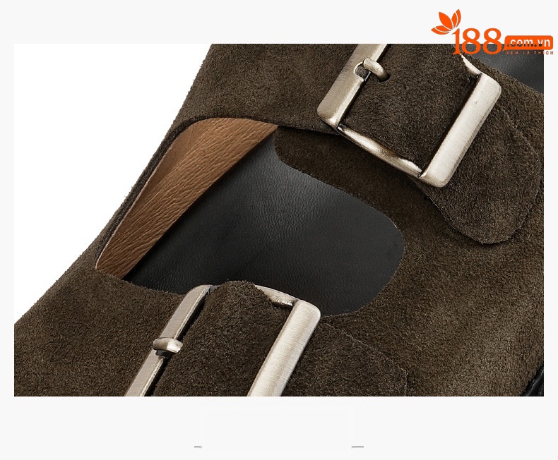 Dép sandal nữ quai chữ V đế dày phong cách Burken — màu nâu nhạt chi tiết 10