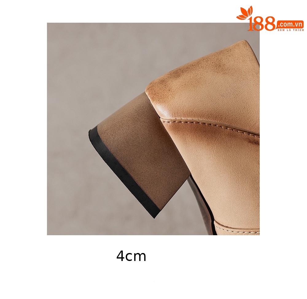 Giày Mary Jane nữ quai ngang khóa đinh tán, gót thô 4 cm, mũi tròn kiểu ballet — đen chi tiết 13