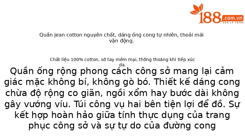 Quần ống rộng nữ eo cao túi lớn dáng suông thẳng — màu sắc chi tiết 2