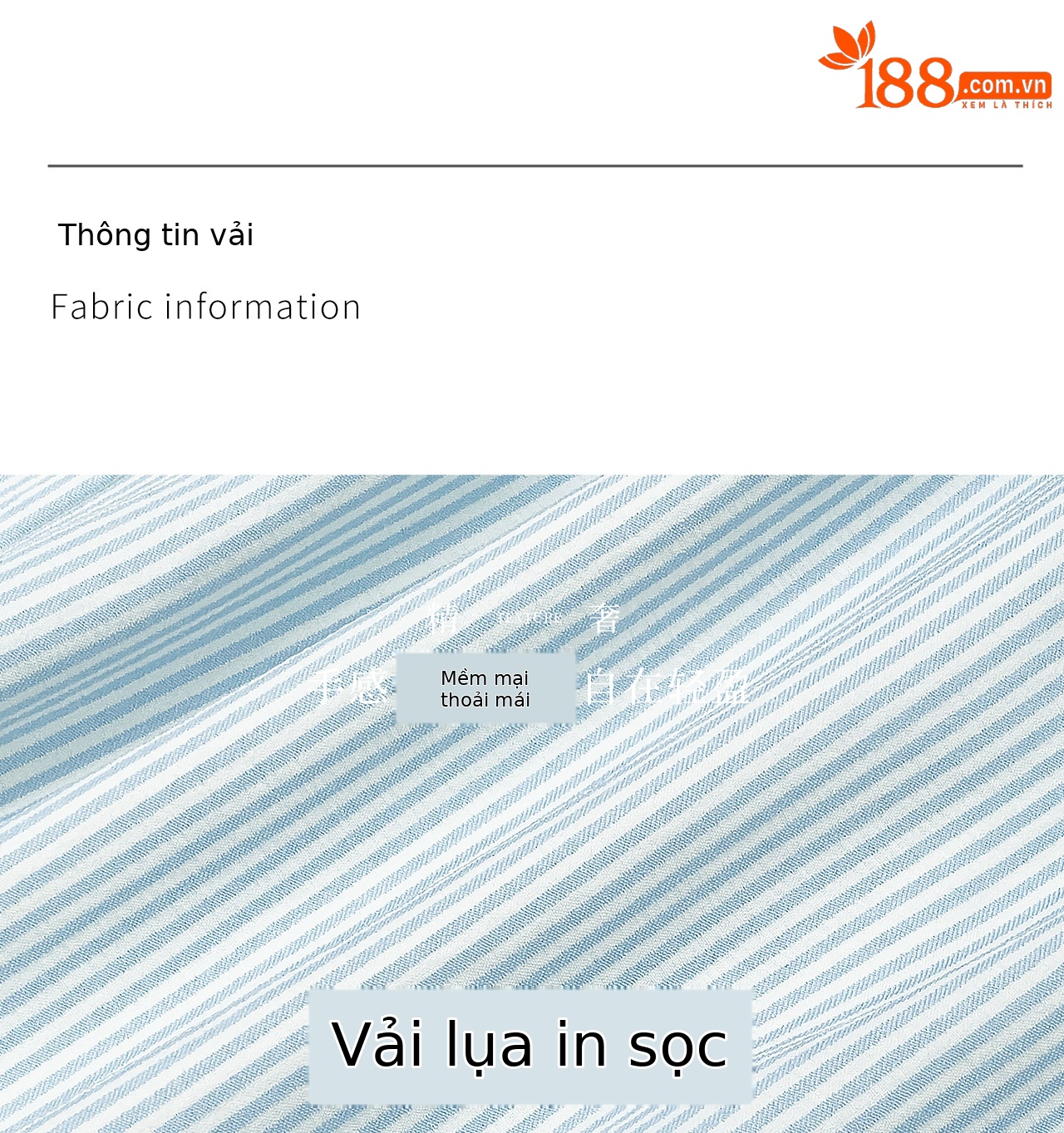 Đầm nữ cổ chữ V tay lá sen sọc kẻ thanh lịch — xanh lam chi tiết 5