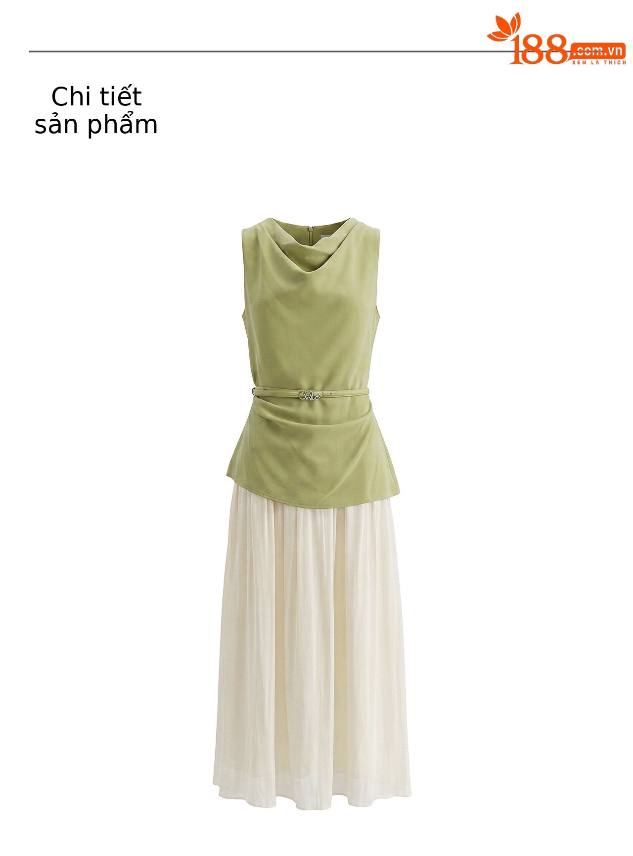 Đầm maxi nữ thắt eo cổ lắc giả hai lớp tay không mùa hè — màu đen chi tiết 18