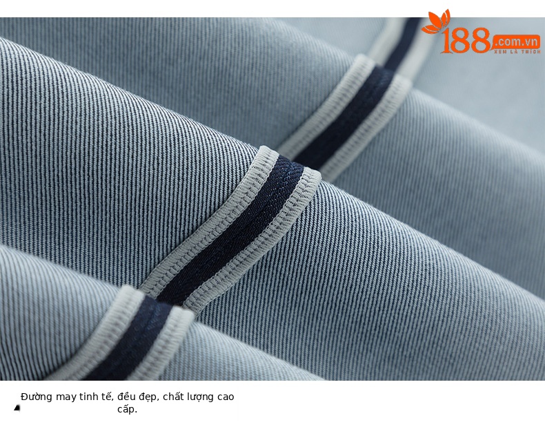 Quần jean nữ ống rộng cạp cao chất liệu tencel co giãn 4 chiều — xanh lam chi tiết 16