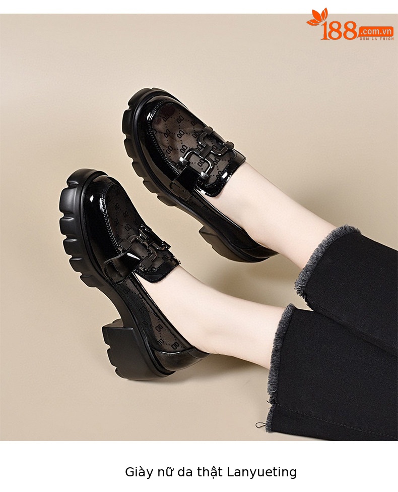 Giày sandal cao gót nữ quai ngang đế lưới thoáng khí, mũi tròn gót thô — màu đen chi tiết 6