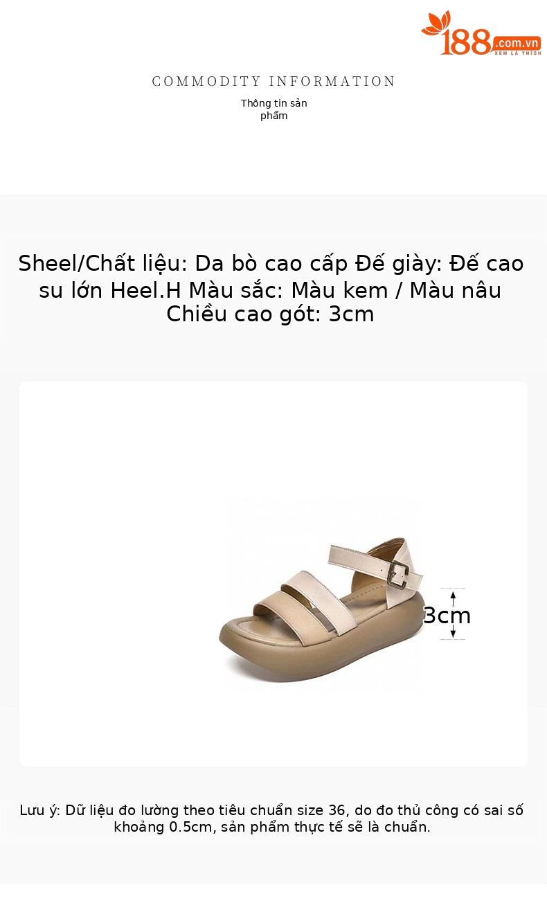 Sandal nữ hở mũi đế xuồng cao gót quai ngang phong cách La Mã — màu nâu chi tiết 1